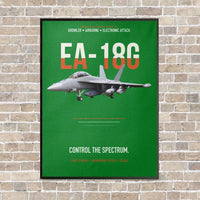 Thumbnail for EA-18G Growler Control The Spectrum vertical canvas print - framed - green background