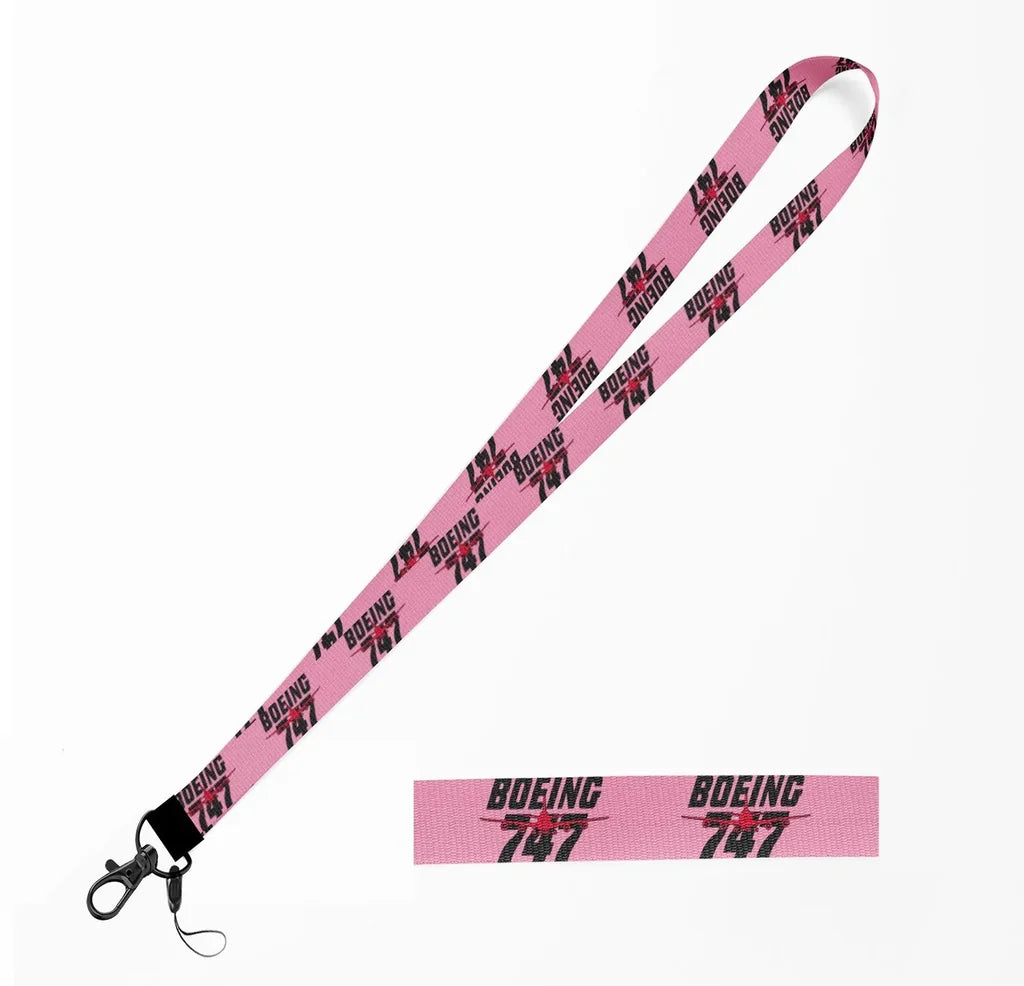 Amazing Boeing 747 lanyard - pink
