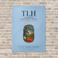 Thumbnail for Tallahassee International Airport TLH vertical canvas print - no frame - light blue background