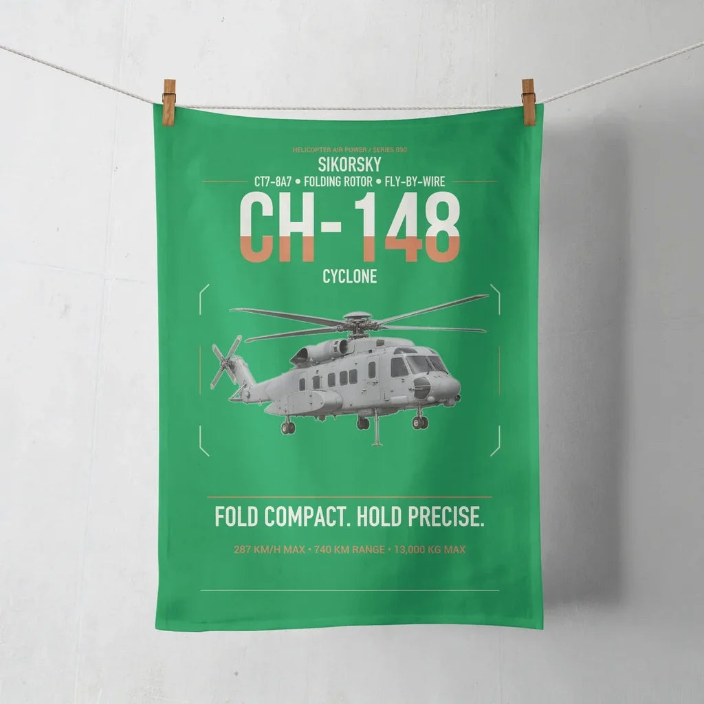 Sikorsky CH-148 Cyclone design on green towel