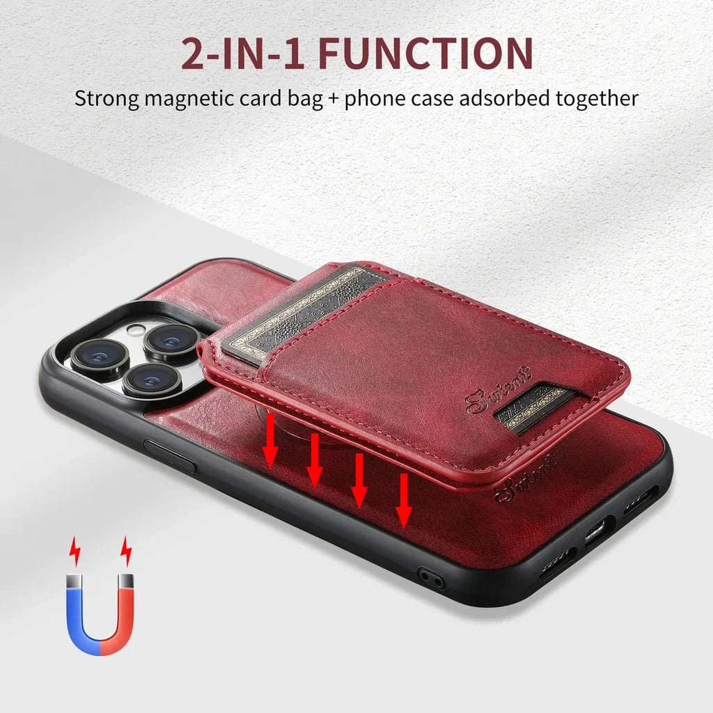 Magnetic Leather iPhone Cases iPhone Case - view 8