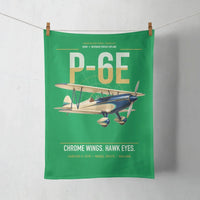 Thumbnail for Curtiss P-6E Hawk design on green towel