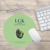 Thumbnail for Langkawi International Airport (LGK) design on light green round mouse pad