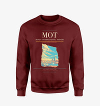 Thumbnail for Minot International Airport (MOT) design on wine red sweatshirt