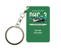 Thumbnail for DHC-3 Otter design on green designed key chain, double-side print