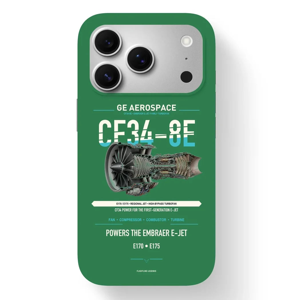 CF34-8E Case design on green iphone case