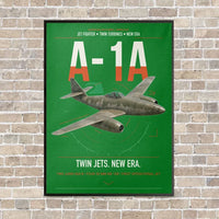 Thumbnail for Messerschmitt Me 262A-1a vertical canvas print - framed - green background