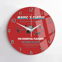 Thumbnail for DJI Mavic 3 Classic design on red no frame wall clock