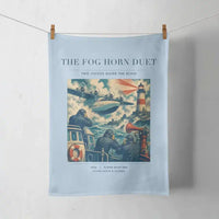 Thumbnail for VINTAGE G4437 - The Fog Horn Duet - Designed Towels design on lightblue