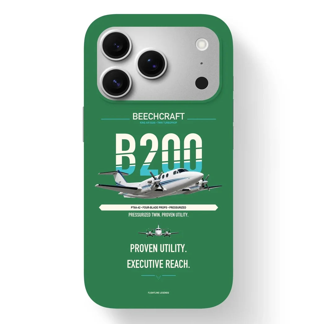King Air B200 Case design on green iphone case
