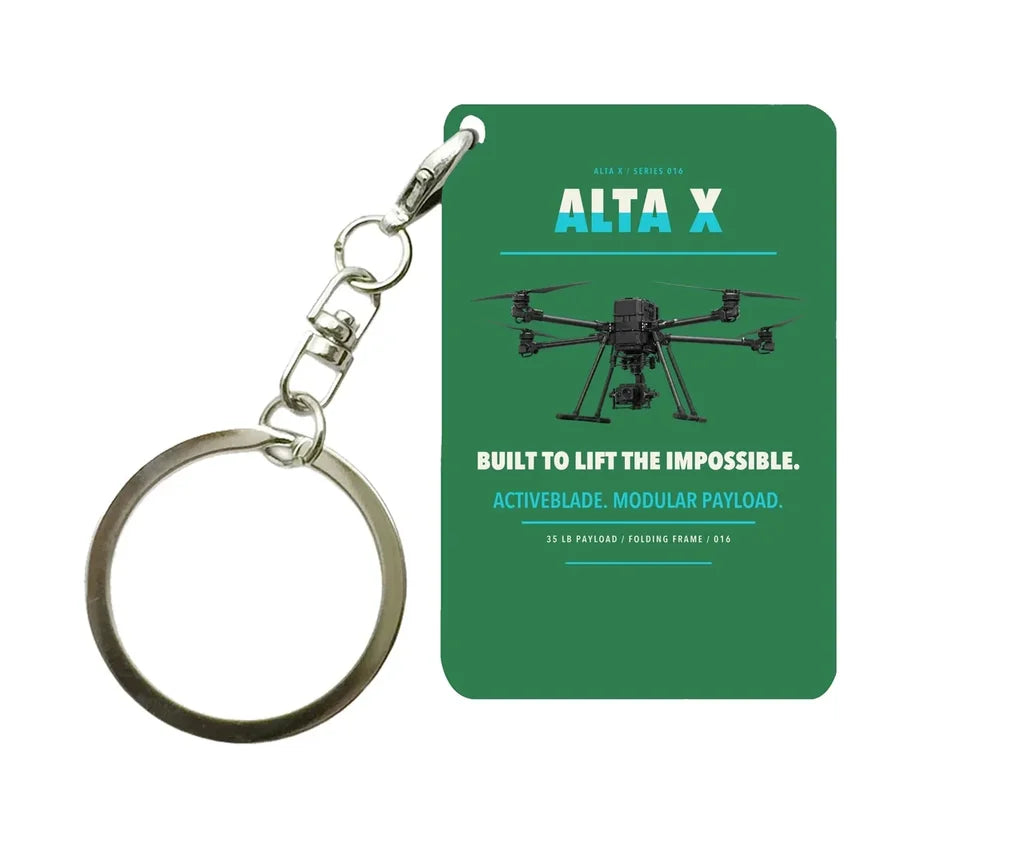 Freefly Alta X Key Chain design on green key chain