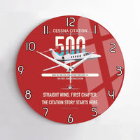 Thumbnail for Cessna Citation 500 - Citation I design on red no frame wall clock