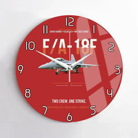 Thumbnail for F-A-18F Super Hornet Block III Two Crew One Strike design on red no frame wall clock