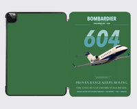Thumbnail for Bombardier Challenger 604 design on green ipad tablet case
