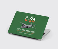 Thumbnail for C-2A Greyhound design on green MacBook case