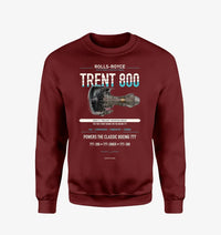 Thumbnail for TRENT 800 design on wine red sweatshirt