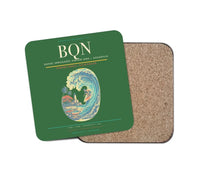 Thumbnail for Rafael Hernández Airport (BQN) design on green 1 piece coaster