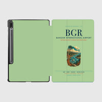 Thumbnail for Bangor International Airport (BGR) design on light green samsung tablet tablet case
