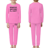 Thumbnail for Remove Before Flight children pajamas - Pink