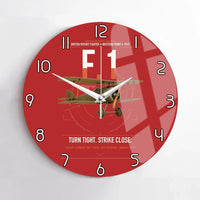 Thumbnail for Sopwith Camel F.1 design on red no frame wall clock