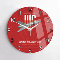 Thumbnail for Dassault Mirage IIIC design on red no frame wall clock