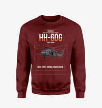 Thumbnail for Sikorsky HH-60G Pave Hawk design on wine red sweatshirt