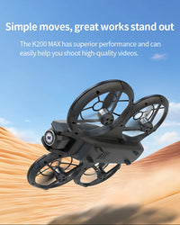 Thumbnail for K200 Brushless Drone: Screen Remote, Optical Flow Positioning & Colorful LED Full-Protection Quadcopter - view 12