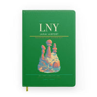 Thumbnail for Lanai Airport (LNY) design on green notebook