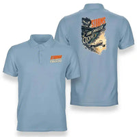 Thumbnail for SIGNAL 654 - Storms Look Smaller From The Cockpit - Double-Side Polo design on light blue double side polo
