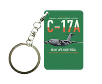 Thumbnail for C-17A Globemaster III design on green designed key chain, double-side print