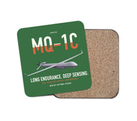 Thumbnail for MQ-1C Gray Eagle ER design on green 1 piece coaster