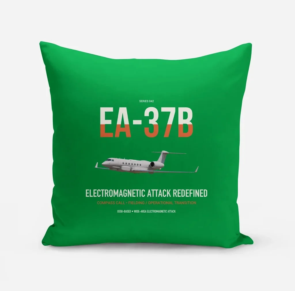 EA-37B Compass Call design on green pillow