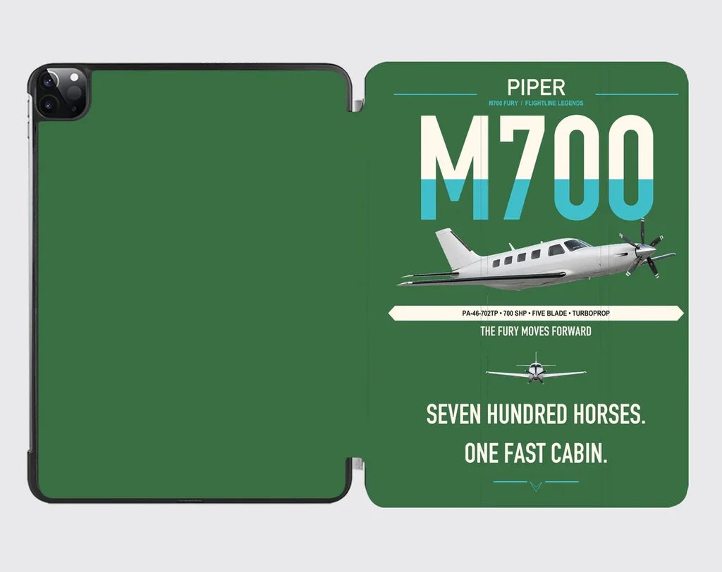 Piper M700 Fury design on green ipad tablet case