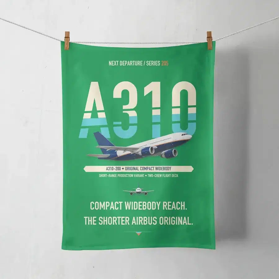 Airbus A310-200 design on green towel