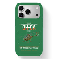 Thumbnail for Hughes OH-6A Cayuse design on green magsafe iphone case, for iPhone 17 Pro