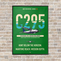 Thumbnail for Airbus C295 MPA/ASW vertical canvas print - framed - green background