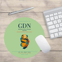 Thumbnail for Gdańsk Lech Wałęsa Airport (GDN) design on light green round mouse pad