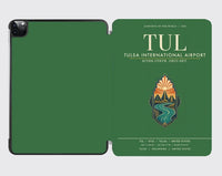 Thumbnail for Tulsa International Airport (TUL) design on green ipad tablet case