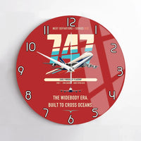 Thumbnail for Boeing 747-200B design on red no frame wall clock