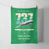 Thumbnail for Boeing 737-400 Classic design on green towel