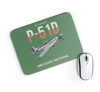 Thumbnail for P-51D Mustang design on green rectangle mouse pad