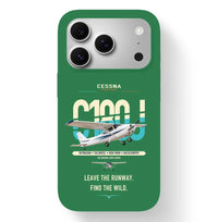 Thumbnail for Cessna 180J Skywagon design on green magsafe iphone case, for iPhone 17 Pro