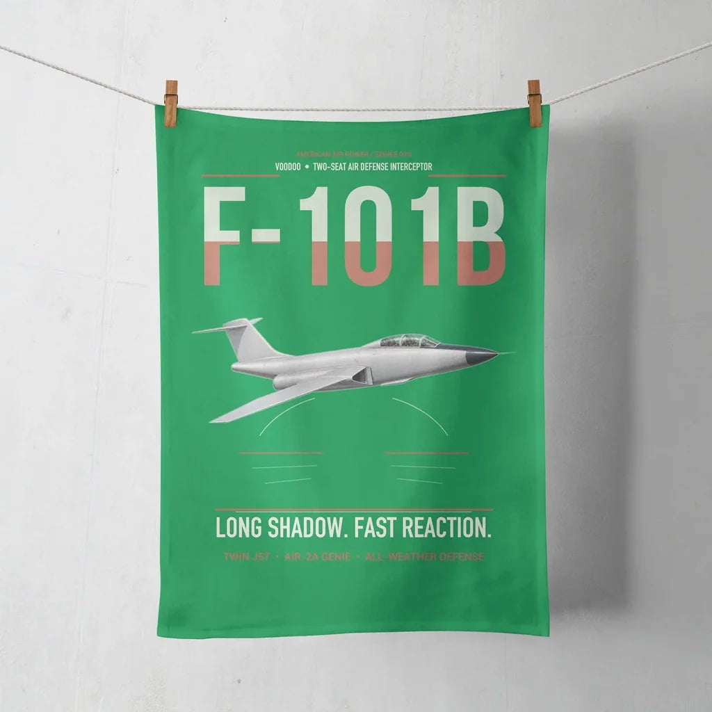 F-101B Voodoo design on green towel