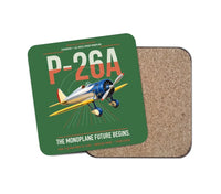 Thumbnail for Boeing P-26A Peashooter design on green 1 piece coaster