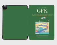 Thumbnail for Grand Forks International Airport (GFK) design on green ipad tablet case