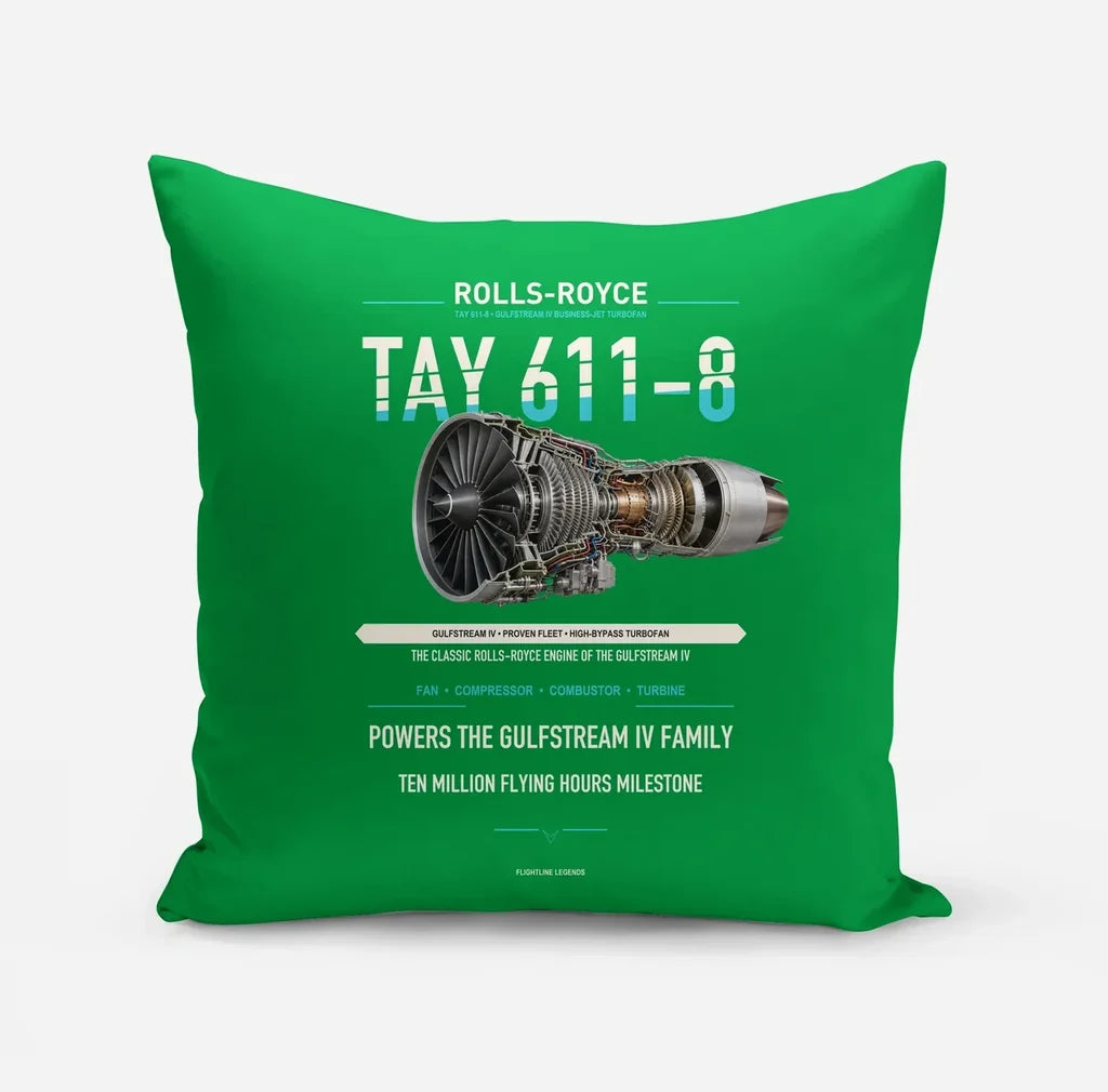 TAY 611-8 design on green pillow