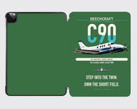 Thumbnail for Beechcraft King Air C90 design on green ipad tablet case
