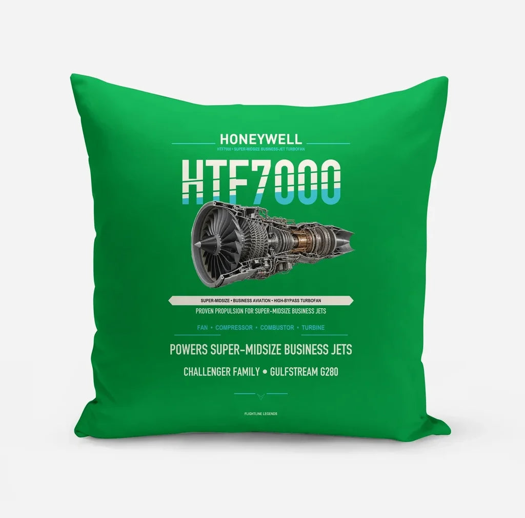 HTF7000 design on green pillow