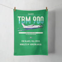 Thumbnail for Daher TBM 900 design on green towel