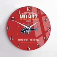 Thumbnail for MD Helicopters MD 902 Explorer design on red no frame wall clock